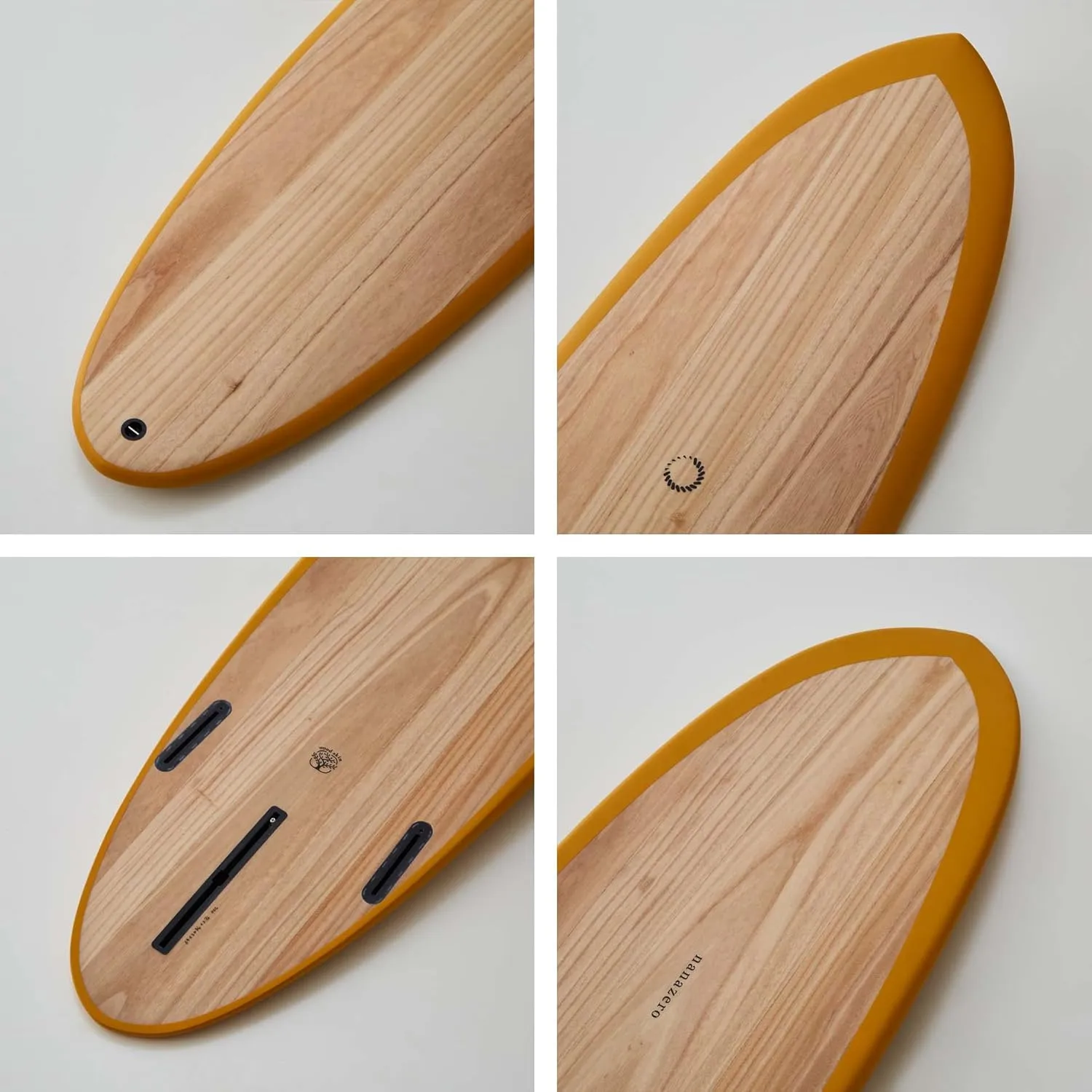 Wood Skin Surfboard Mid Length MID01, Durable and Light-Weight Structure
